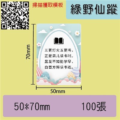 花色貼紙 -綠野仙蹤50*70